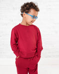 Load image into Gallery viewer, Burgundy Kids Jogger Set - Jammie Session