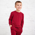 Load image into Gallery viewer, Burgundy Kids Jogger Set - Jammie Session