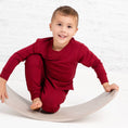 Load image into Gallery viewer, Burgundy Kids Jogger Set - Jammie Session