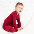 Load image into Gallery viewer, Burgundy Long Sleeve PJ's - Jammie Session