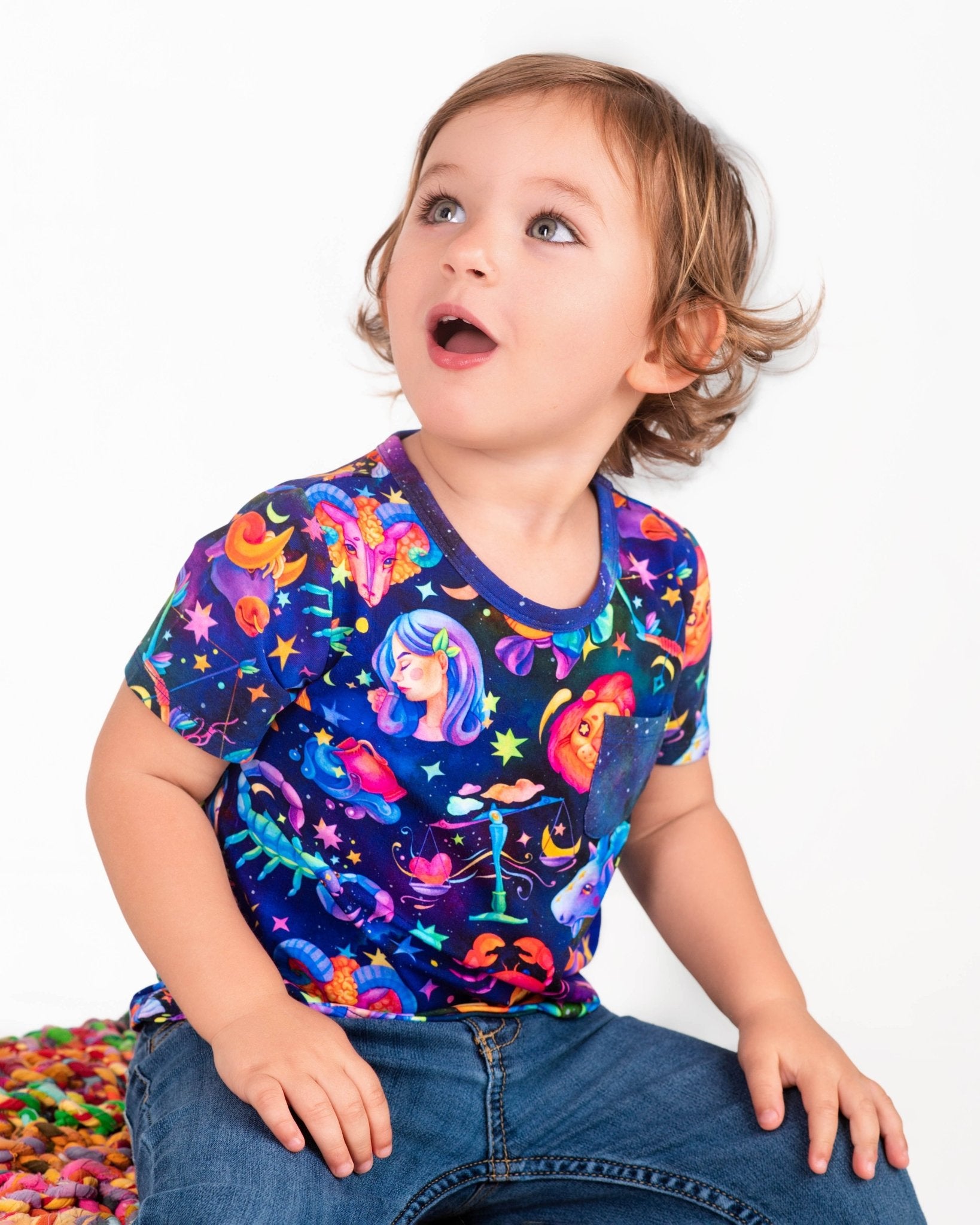 Cosmic Cuddles Zodiac Kids' Short Sleeve T-shirt - Jammie Session