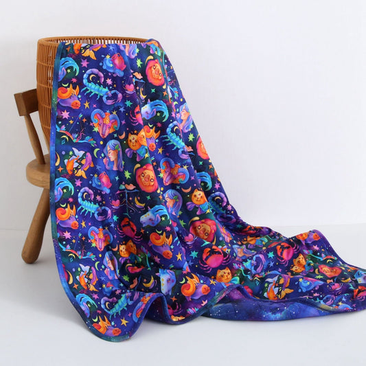 Cosmic Cuddles Zodiac Toddler Quilted Blanket - Jammie Session