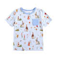 Load image into Gallery viewer, Don’t Worry, Be Hoppy ( Rabbit )Kids' Short Sleeve T-shirt - Jammie Session