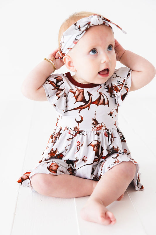 Dreaming with Dragons Bodysuit Twirl Dress - Jammie Session