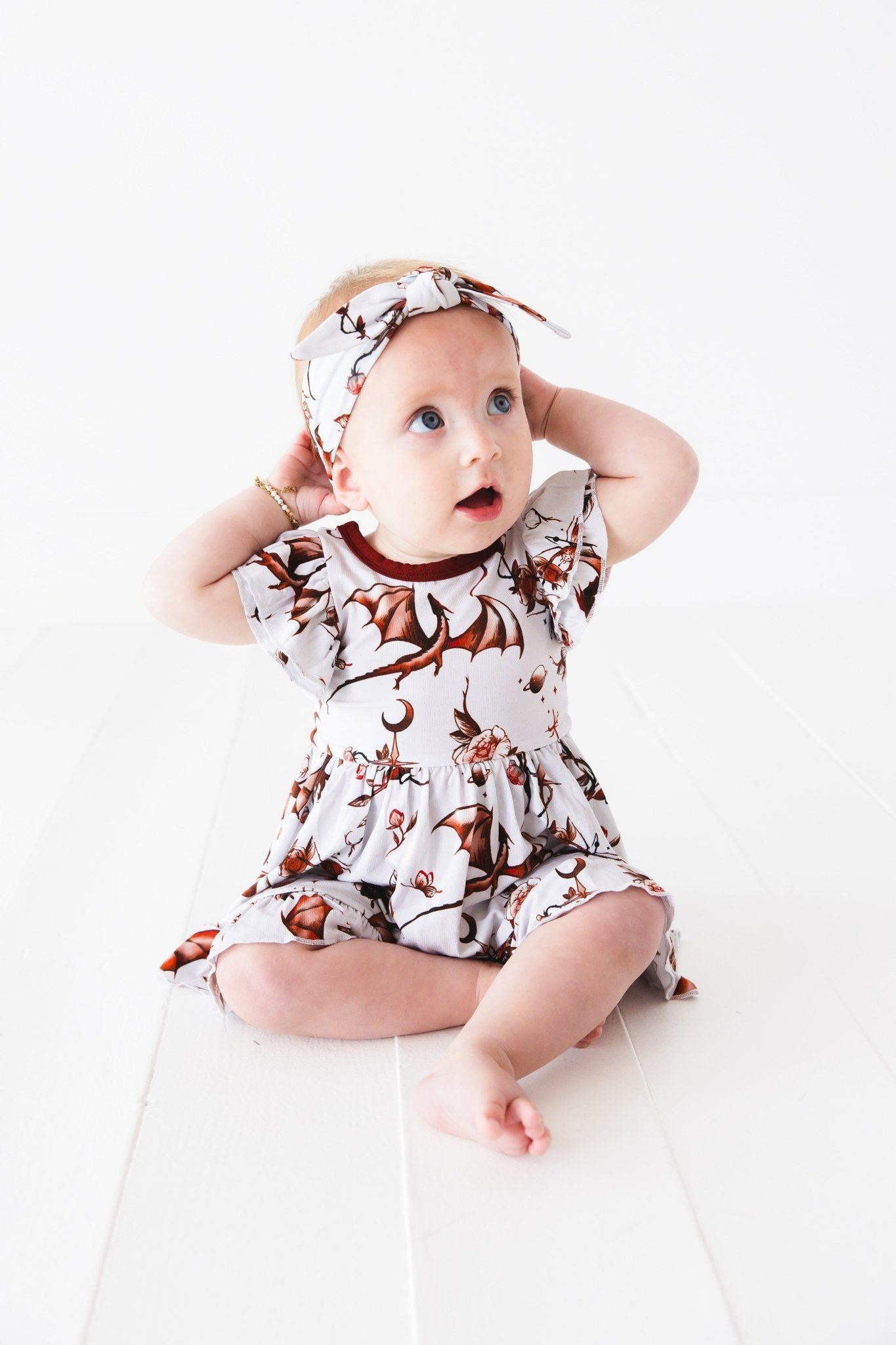 Dreaming with Dragons Bodysuit Twirl Dress - Jammie Session