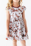 Load image into Gallery viewer, Dreaming with Dragons Short Sleeve Big Kid Twirl Dress - Jammie Session