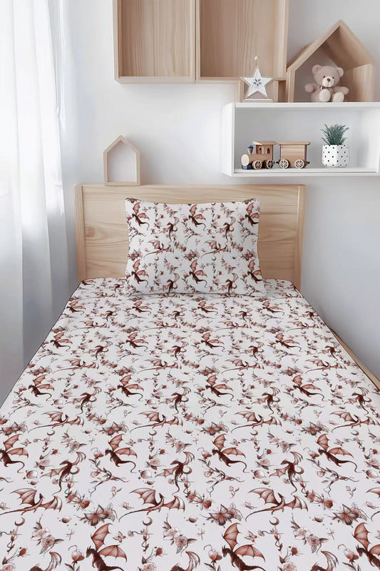 Dreaming with Dragons Twin Fitted Sheet and Pillowcase Set - Jammie Session