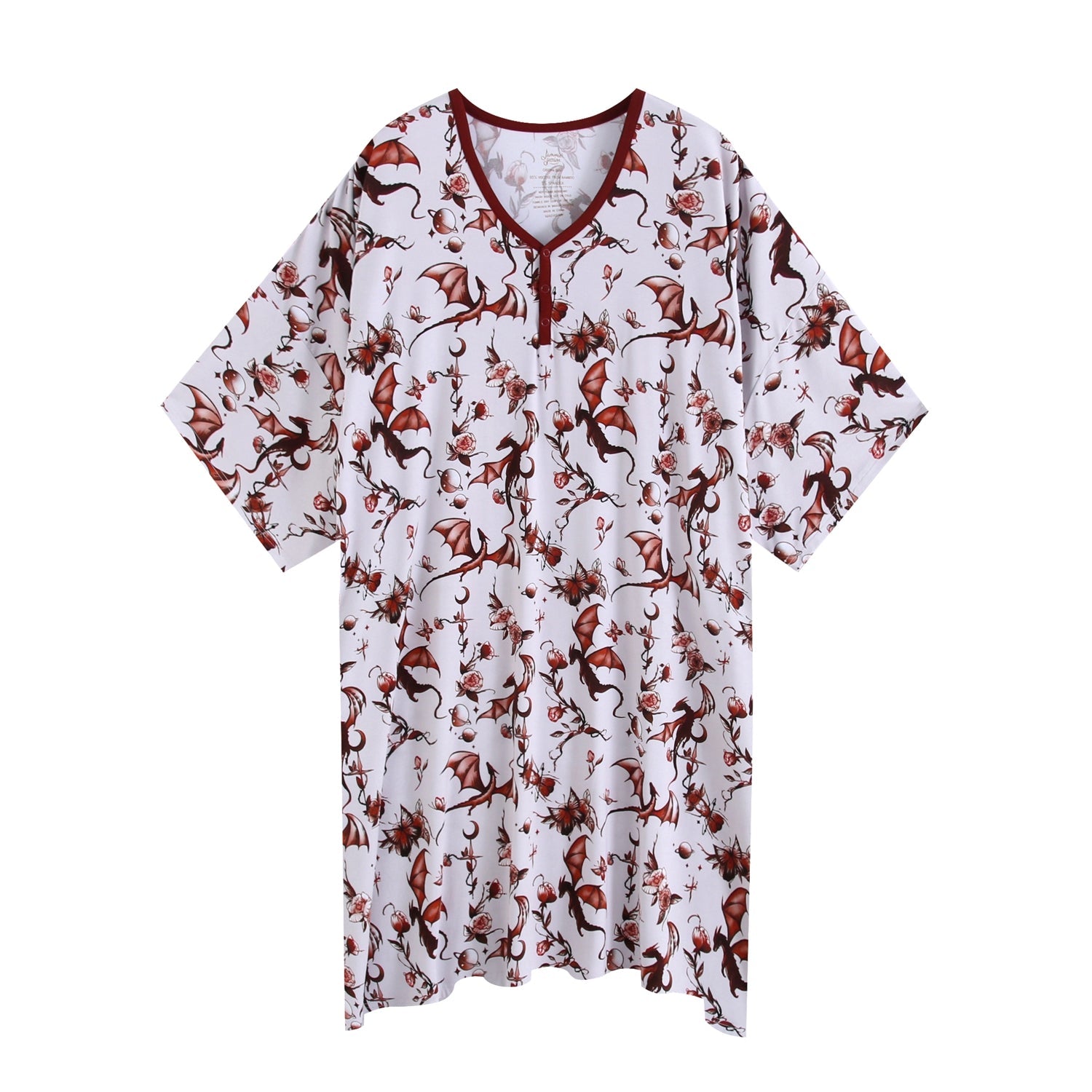 Dreaming with Dragons Women's Muumuu Lounge Tee (ONE SIZE FITS XS - XXL) - Jammie Session