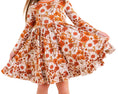 Load image into Gallery viewer, Falling For Florals Long Sleeve Big Kid Twirl Dress - Jammie Session