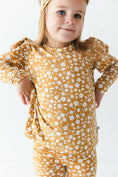 Load image into Gallery viewer, Honey Blooms Kids' Long Sleeve Ruffle T-shirt - Jammie Session
