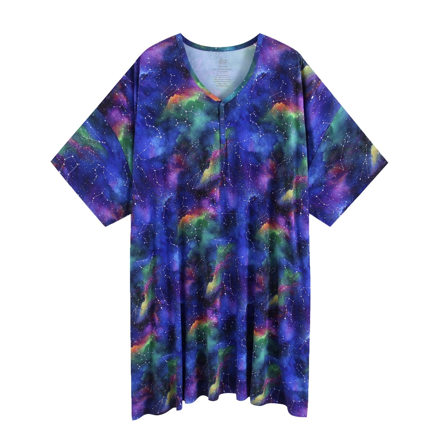 Luminara Galaxy Women's Muumuu Lounge Tee (ONE SIZE FITS XS - XXL) - Jammie Session