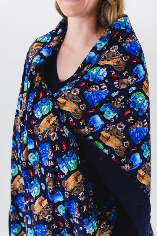 Nocturnal Nonsense Adult Quilted Blanket - Jammie Session