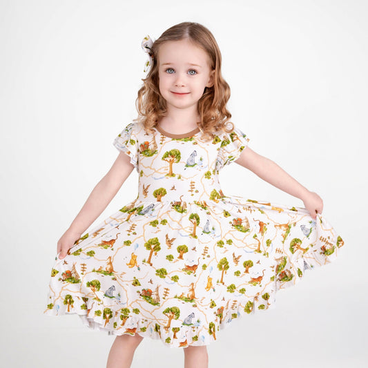 Oh Bother, It's Bedtime Big Kid Twirl Dress - Jammie Session