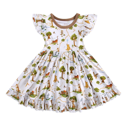 Oh Bother, It's Bedtime Big Kid Twirl Dress - Jammie Session