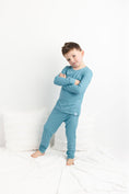 Load image into Gallery viewer, Pacific (Blue) Ribbed Long Sleeve PJ's BDLJ - Jammie Session