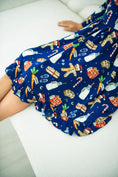 Load image into Gallery viewer, Santa’s Treats Long Sleeve Big Kid Twirl Dress - Jammie Session