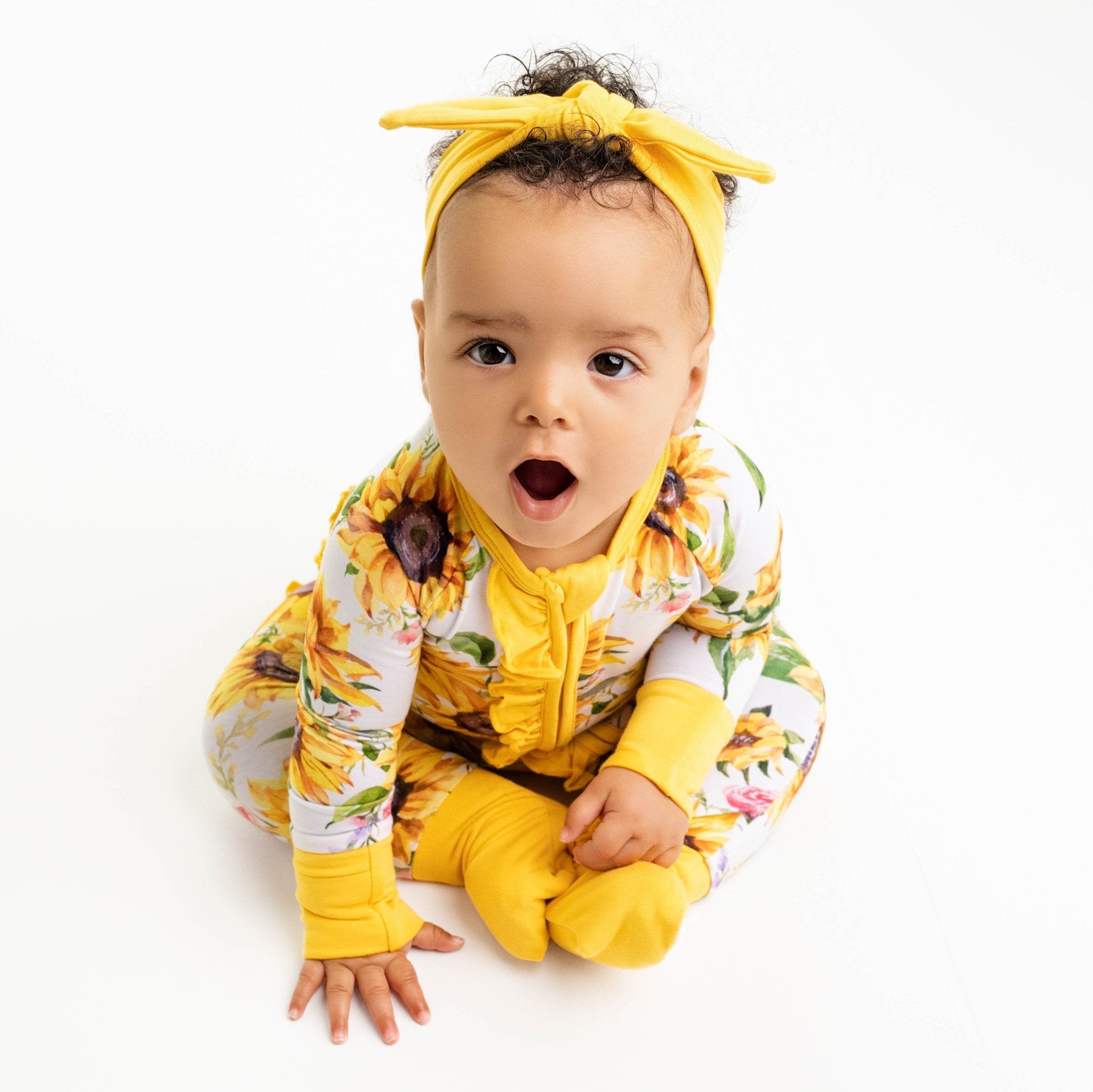 Suns and Roses (Sunflowers) Ruffle Romper - Jammie Session
