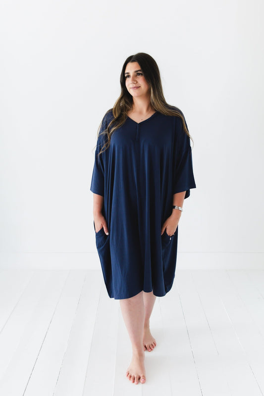 Up Zoo Late Solid Women's Muumuu Lounge Tee (ONE SIZE FITS XS - XXL) - Jammie Session