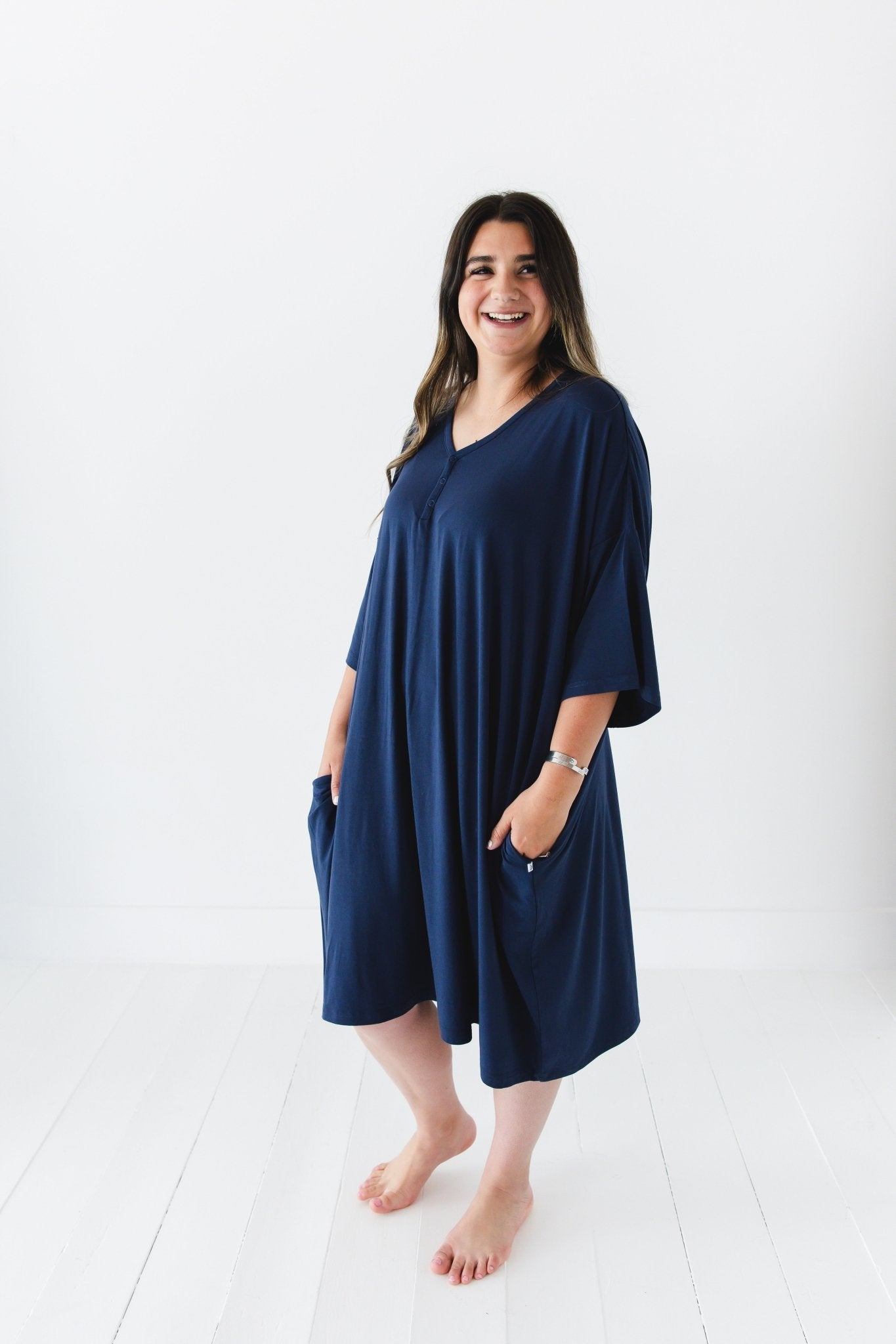 Up Zoo Late Solid Women's Muumuu Lounge Tee (ONE SIZE FITS XS - XXL) - Jammie Session