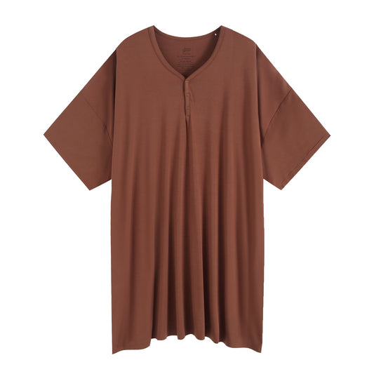 Walnut Haze Solid Women's Muumuu Lounge Tee (One size Fits XS - XXL) - Jammie Session