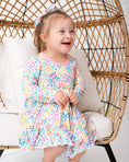 Load image into Gallery viewer, Whimsical Wildflower Long Sleeve Big Kid Twirl Dress - Jammie Session