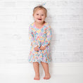 Load image into Gallery viewer, Whimsical Wildflower Long Sleeve Big Kid Twirl Dress - Jammie Session