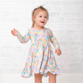 Load image into Gallery viewer, Whimsical Wildflower Long Sleeve Big Kid Twirl Dress - Jammie Session