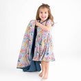 Load image into Gallery viewer, Whispering Wildflowers Short Sleeve Big Kid Twirl Dress - Jammie Session