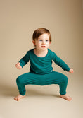 Load image into Gallery viewer, The Real Teal Ribbed Long Sleeve PJ's BDLJ - Jammie Session