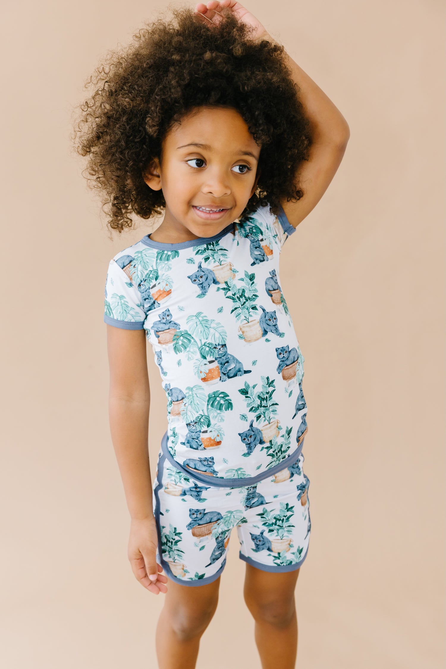 Meowstera Short Pajama Set