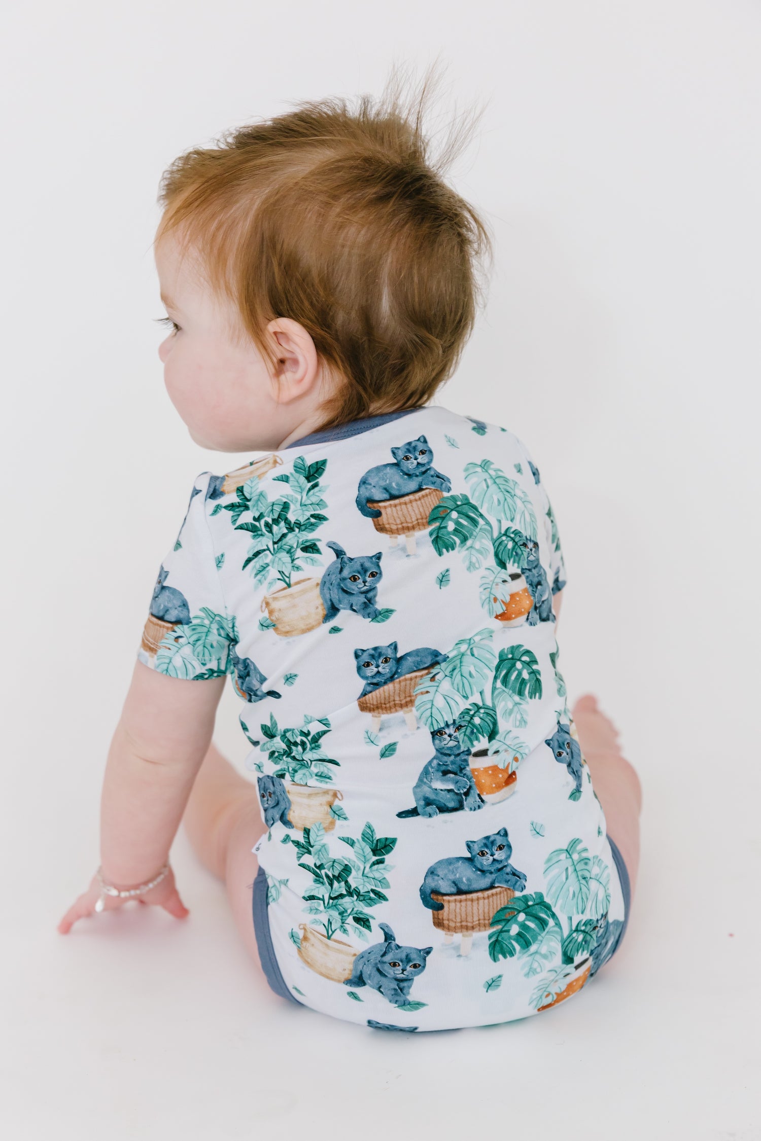 Meowstera Cat Short Sleeve Bodysuit