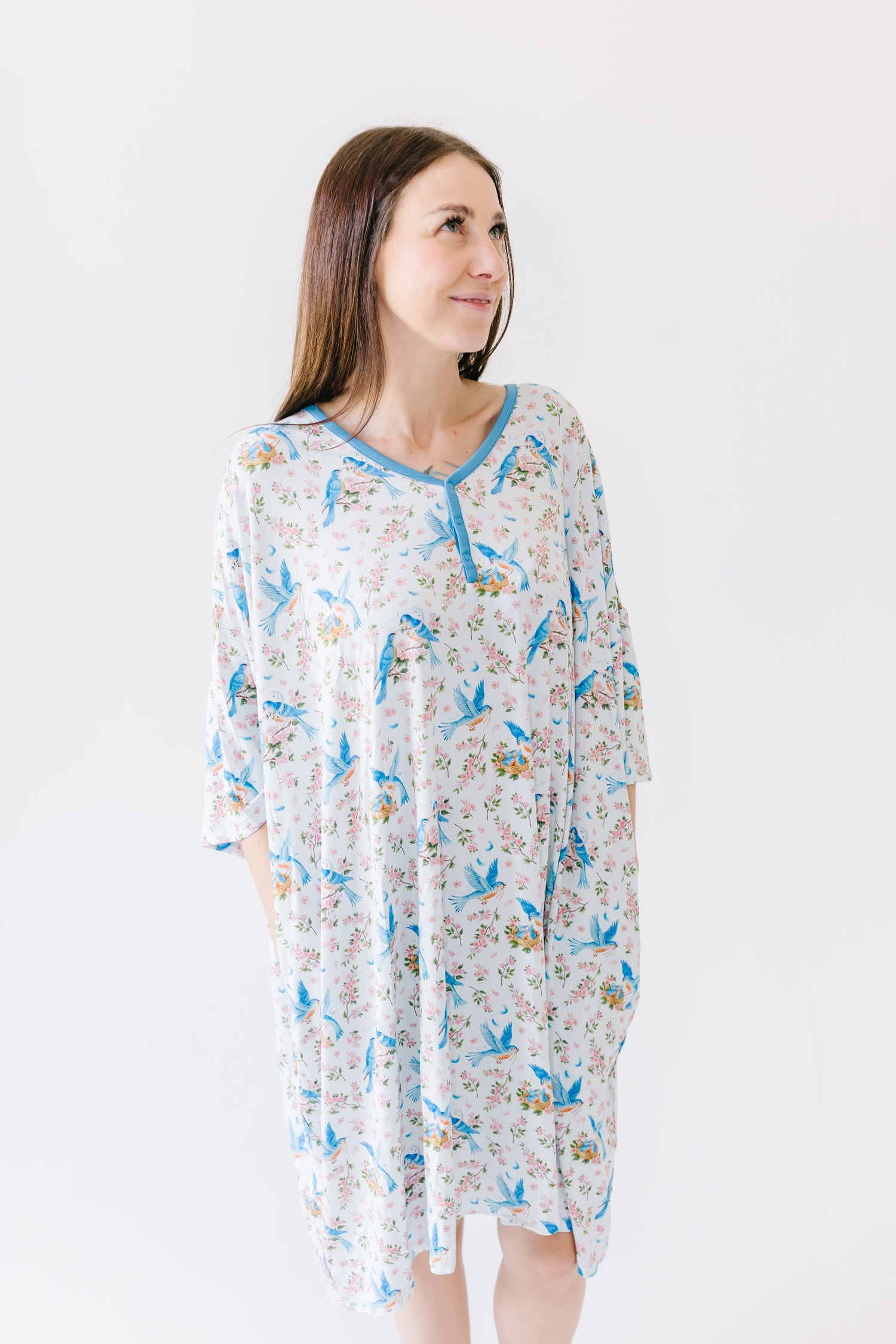 Bluebird Melody Women's Muumuu Lounge Tee (ONE SIZE FITS XS - XXL)