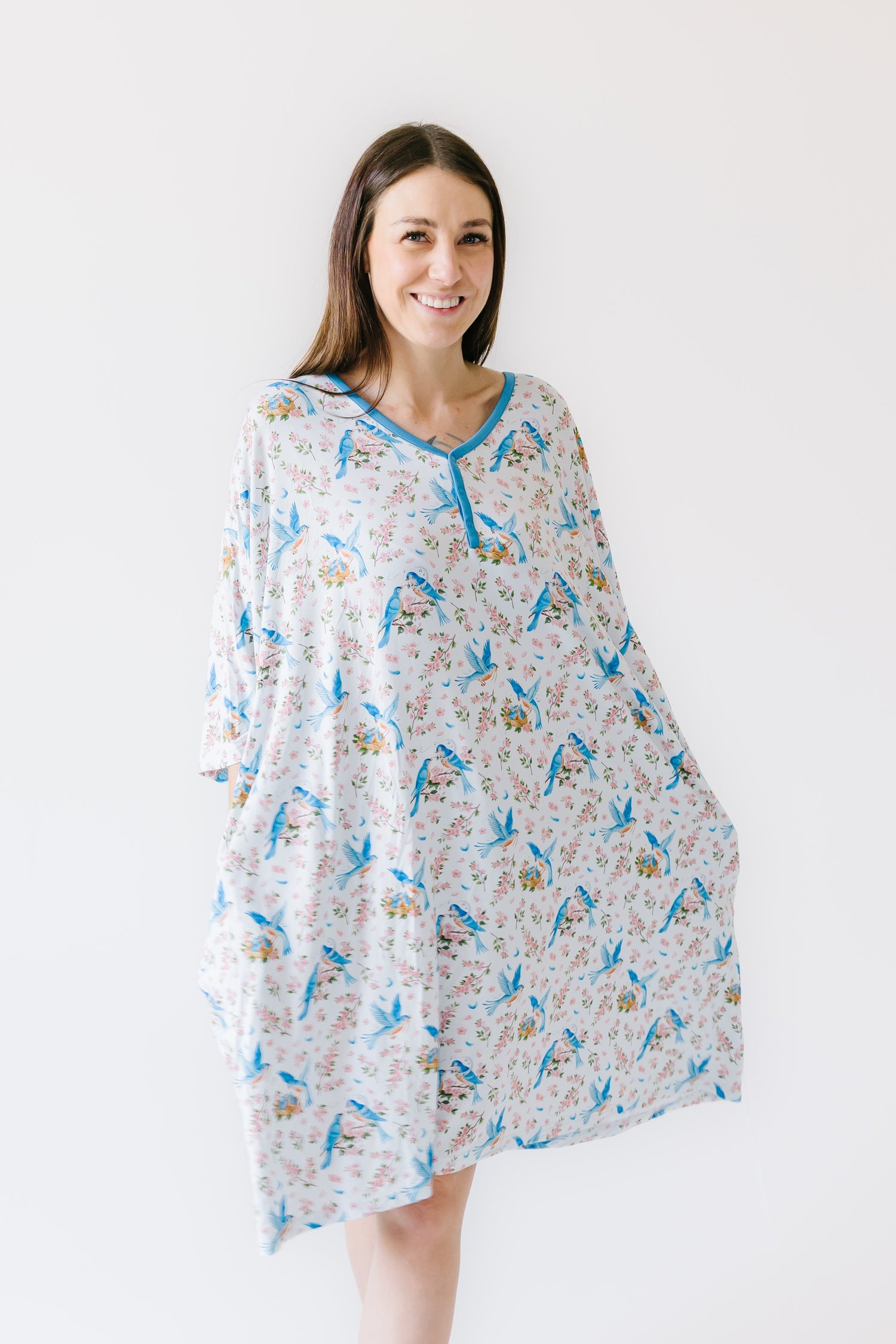 Bluebird Melody Women's Muumuu Lounge Tee (ONE SIZE FITS XS - XXL)