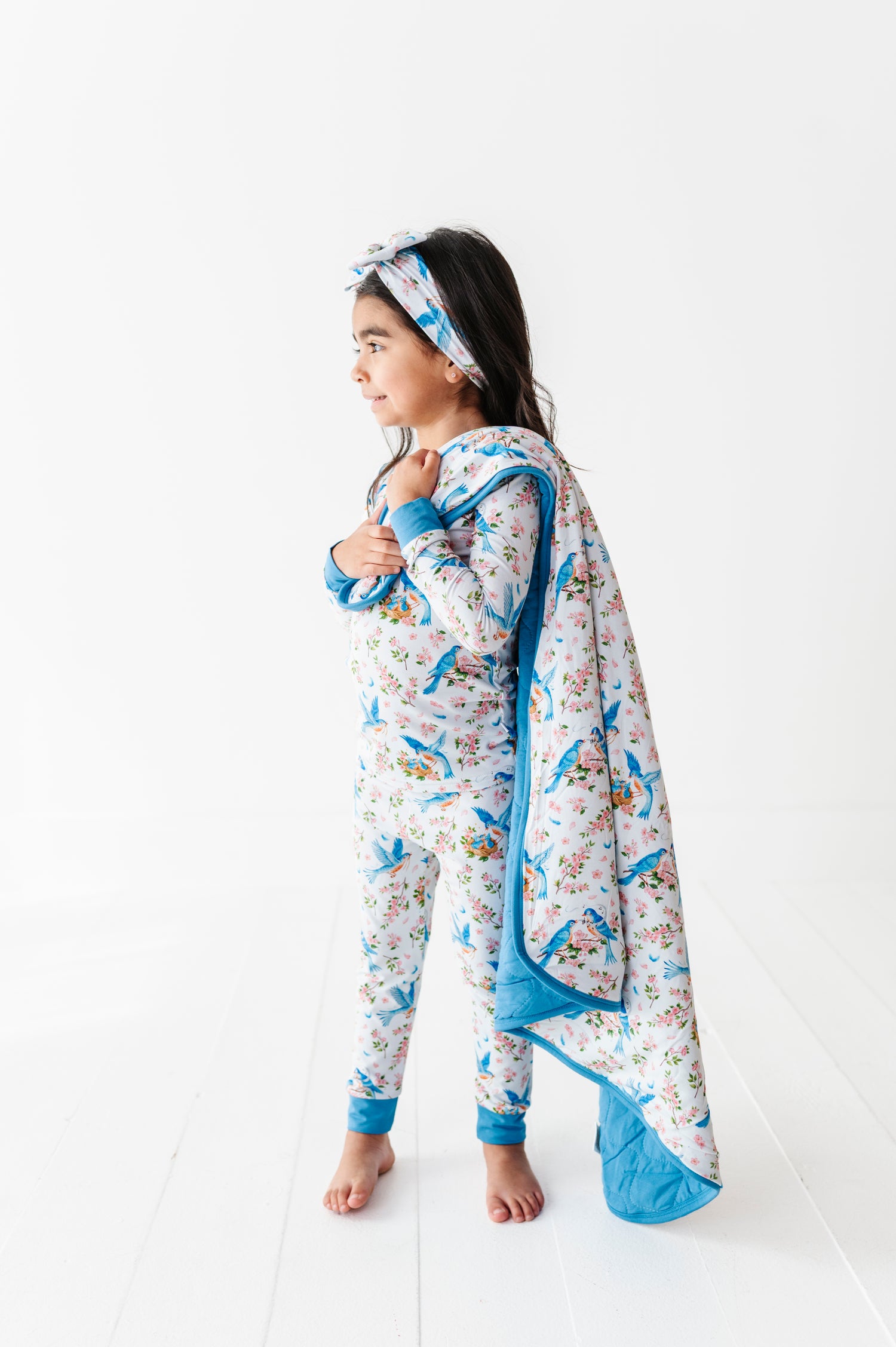 Bluebird Melody Mini Quilted Blanket