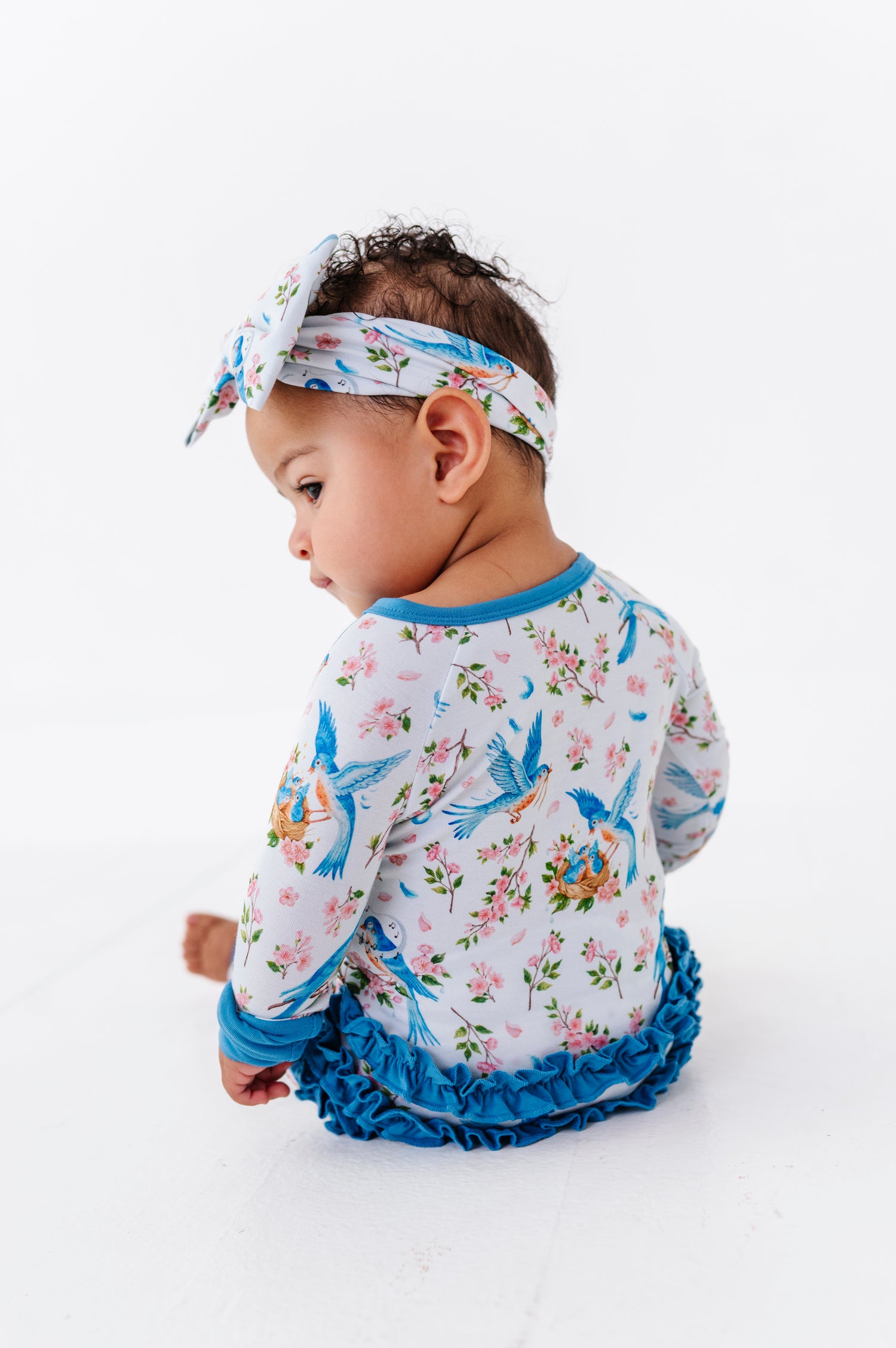 Bluebird Melody Ruffle Romper