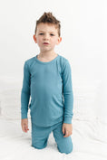 Load image into Gallery viewer, Pacific (Blue) Ribbed Long Sleeve PJ's BDLJ
