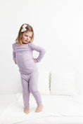 Load image into Gallery viewer, Lavender Ribbed Long Sleeve PJ's BDLJ
