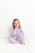 Load image into Gallery viewer, Lavender Ribbed Long Sleeve PJ's BDLJ
