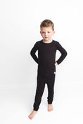 Load image into Gallery viewer, Midnight (Black) Ribbed Long Sleeve PJ's BDLJ
