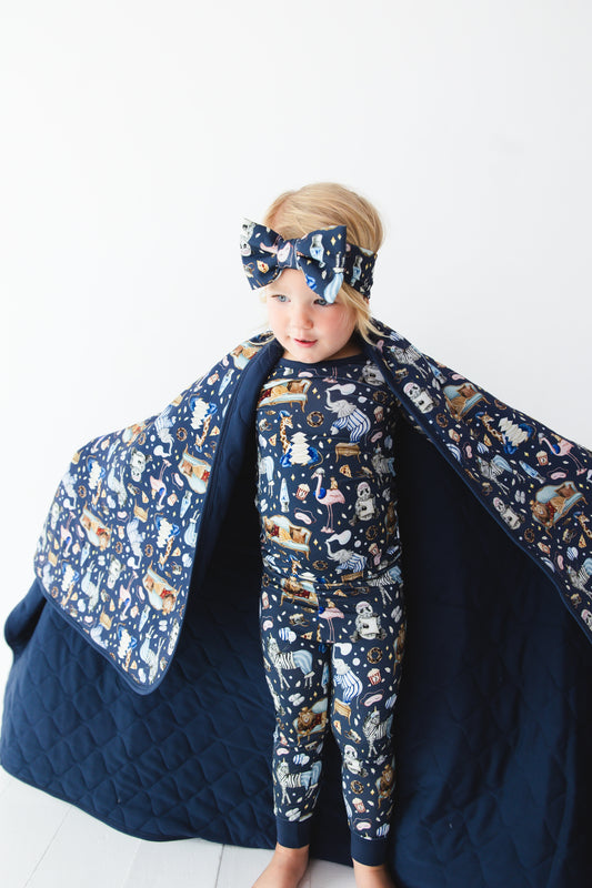 Up Zoo Late Toddler Quilted Blanket