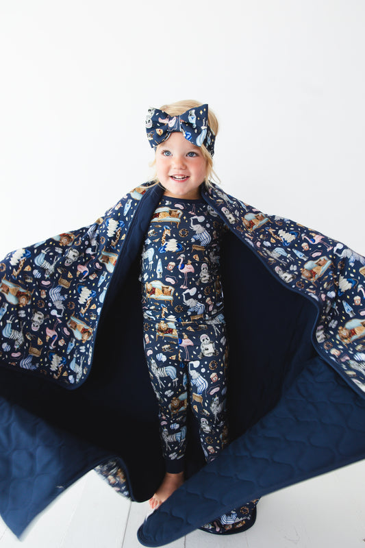 Up Zoo Late Toddler Quilted Blanket