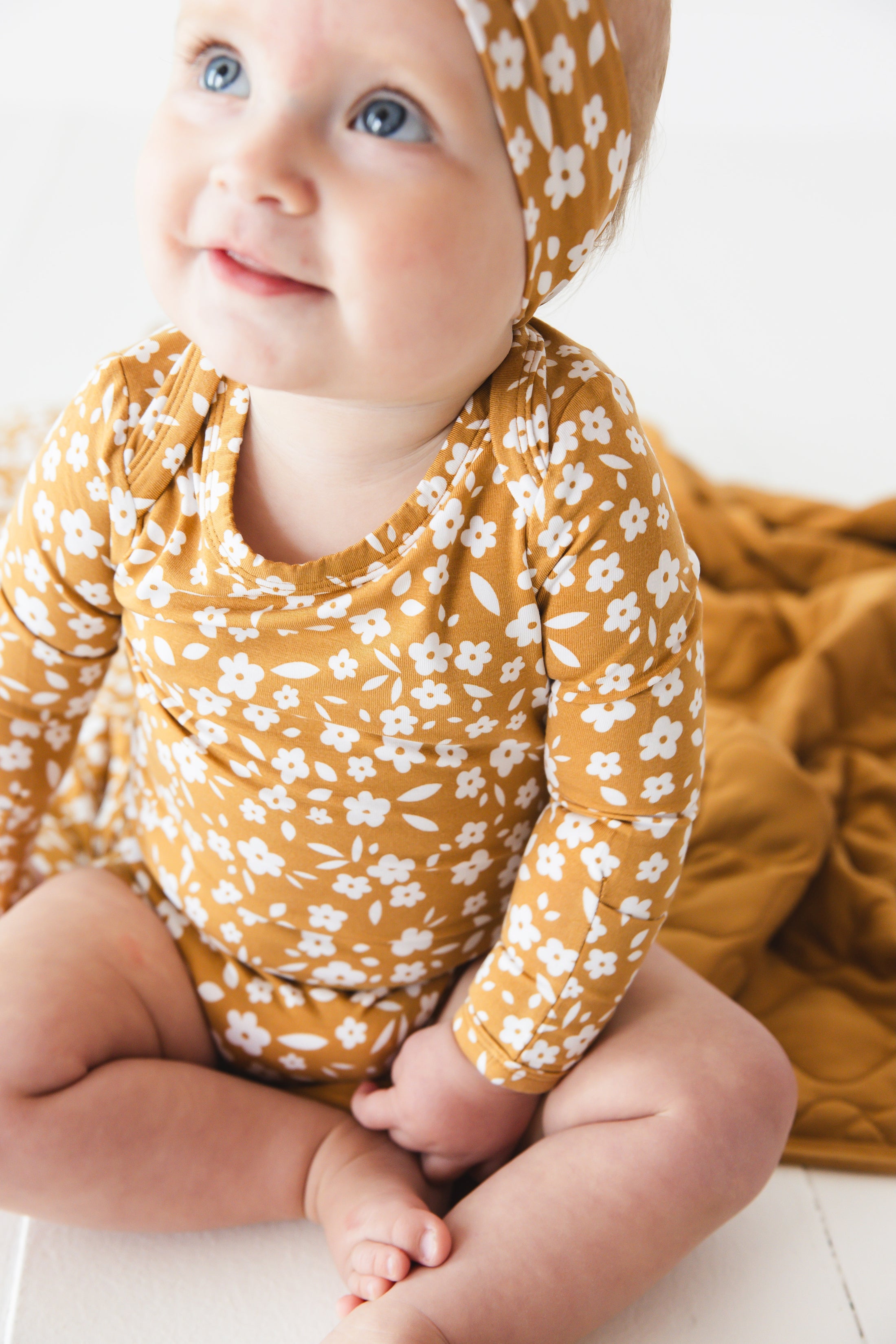 Honey Blooms Long Sleeve Bodysuit