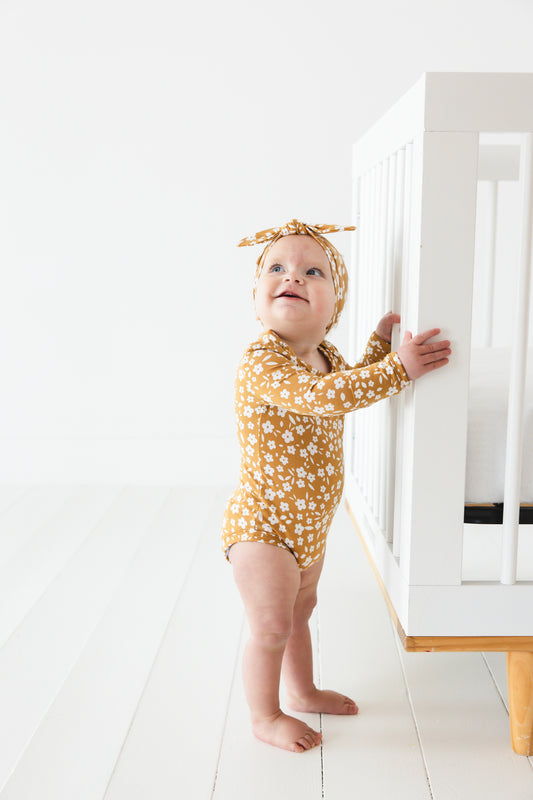 Honey Blooms Long Sleeve Bodysuit