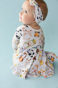 Load image into Gallery viewer, Meowster of Disguise Long Sleeve Bodysuit Twirl Dress
