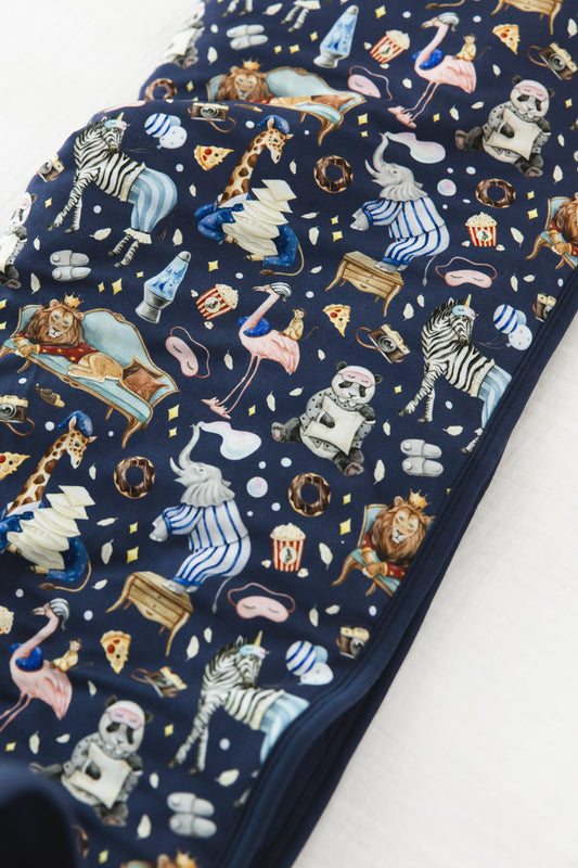 Up Zoo Late Adult Quilted Blanket