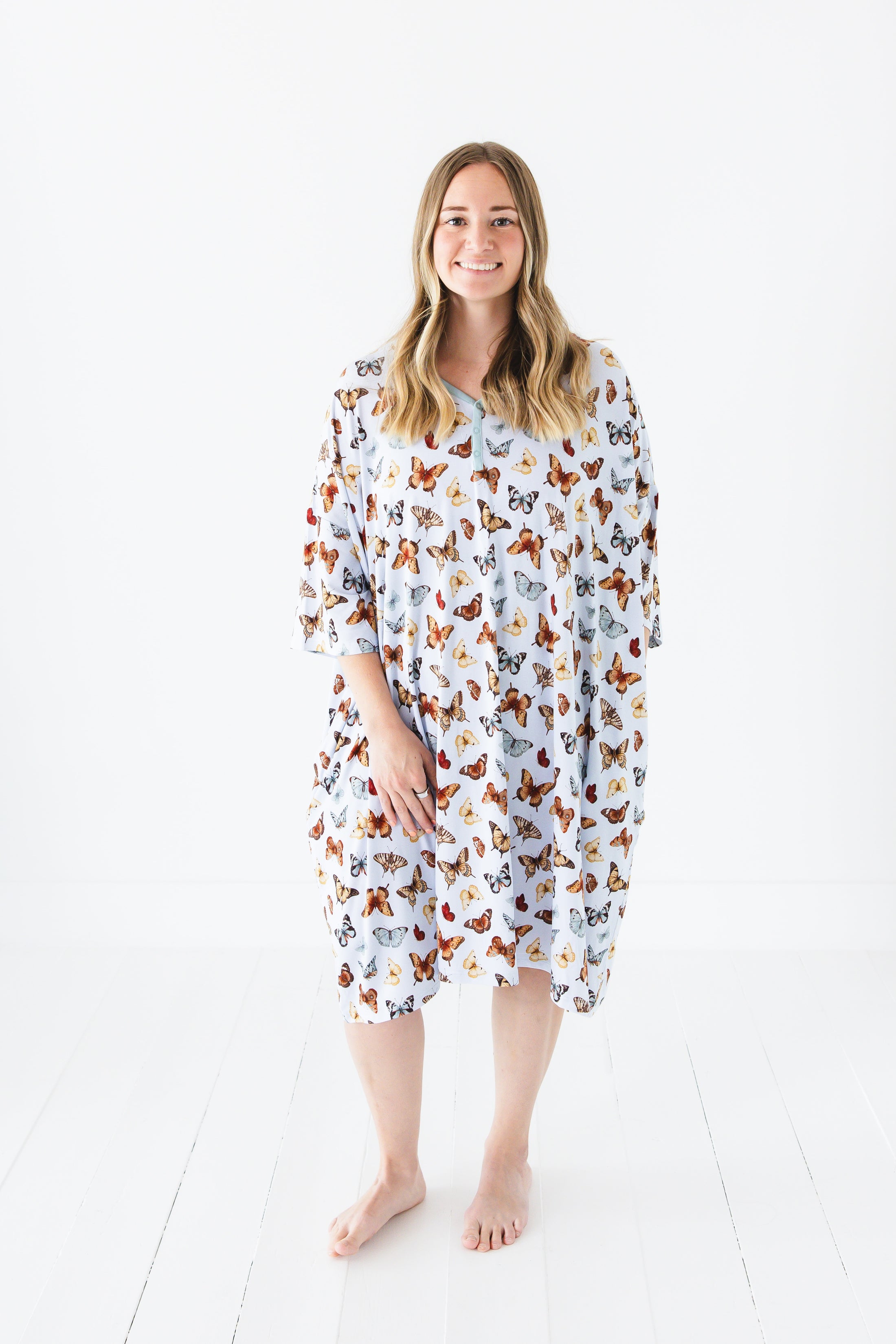 Butterfly Kisses Women's Muumuu Lounge Tee (ONE SIZE FITS XS - XXL)
