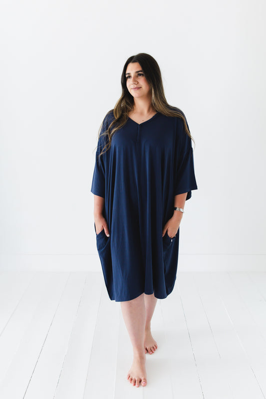 Up Zoo Late Solid Women's Muumuu Lounge Tee (ONE SIZE FITS XS - XXL)