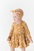 Load image into Gallery viewer, Honey Blooms Long Sleeve Bodysuit Twirl Dress
