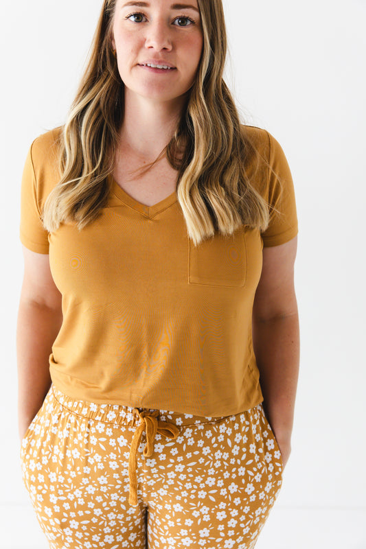 Honey Blooms Women's Solid Short Sleeve T-shirt