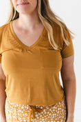 Load image into Gallery viewer, Honey Blooms Women's Solid Short Sleeve T-shirt
